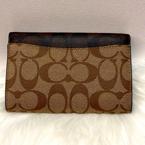 Coach Wallet In Blocked Signature Canvas - Picture 6 of 11